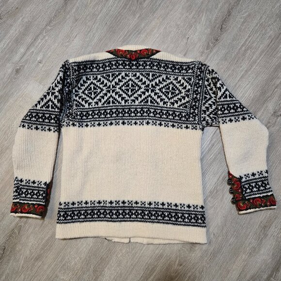 Nordstrikk Vintage Fair Isle Cardigan Heavyweight Girl's Youth Size Large (14) - Picture 3 of 9